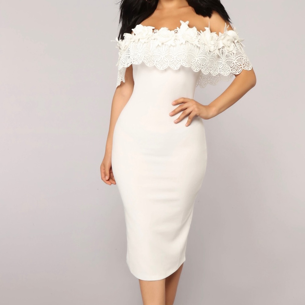 White off the shoulder dress